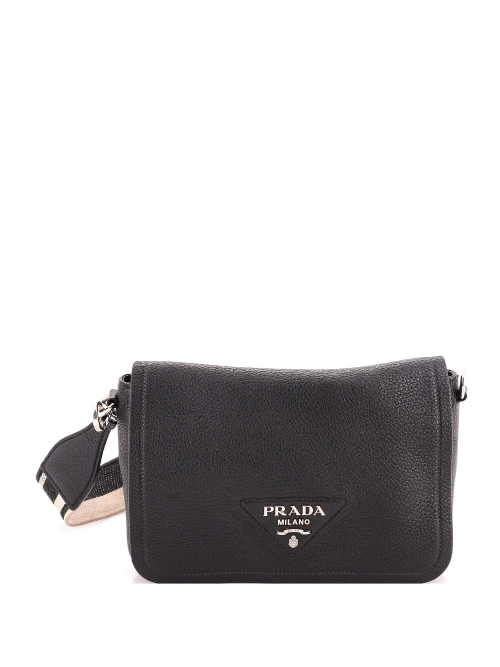 Prada Flou Flap Shoulder Bag Vitello #365351P17B